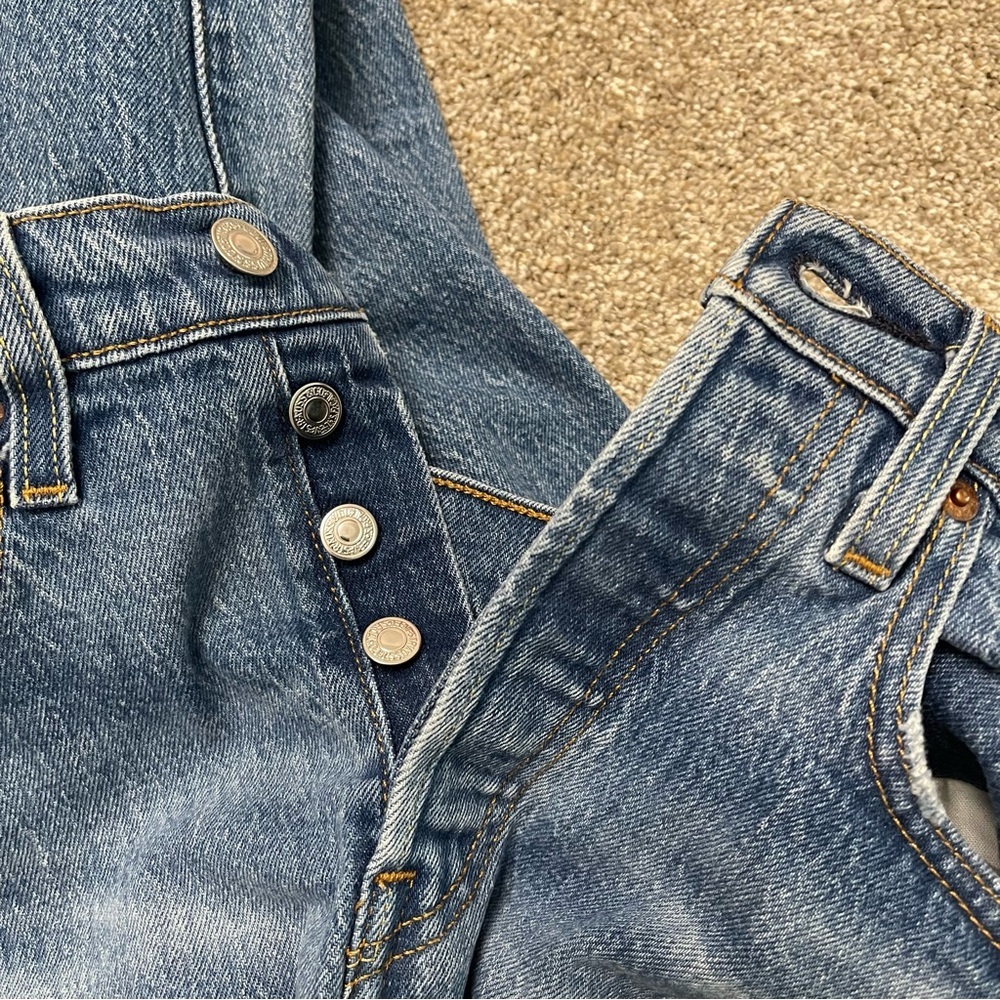 Levi's 501 Women's Skinny Jeans in Classic Blue - Picture 8 of 10